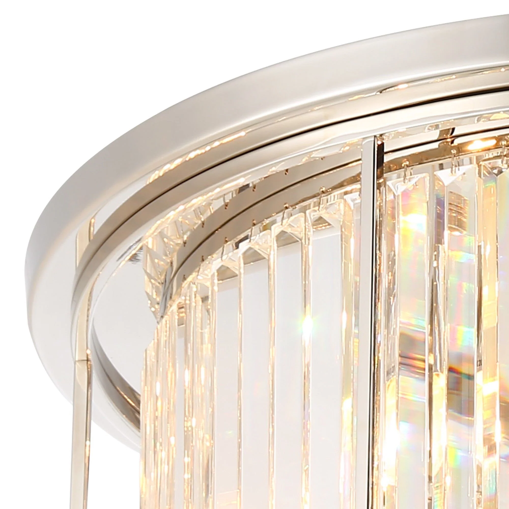 Massa Flush Ceiling Light, 3/4/6Lt x E27 - Satin Black & Clear/Antique Brass & Clear/Polished Nickel & Clear IP20 - Image 25