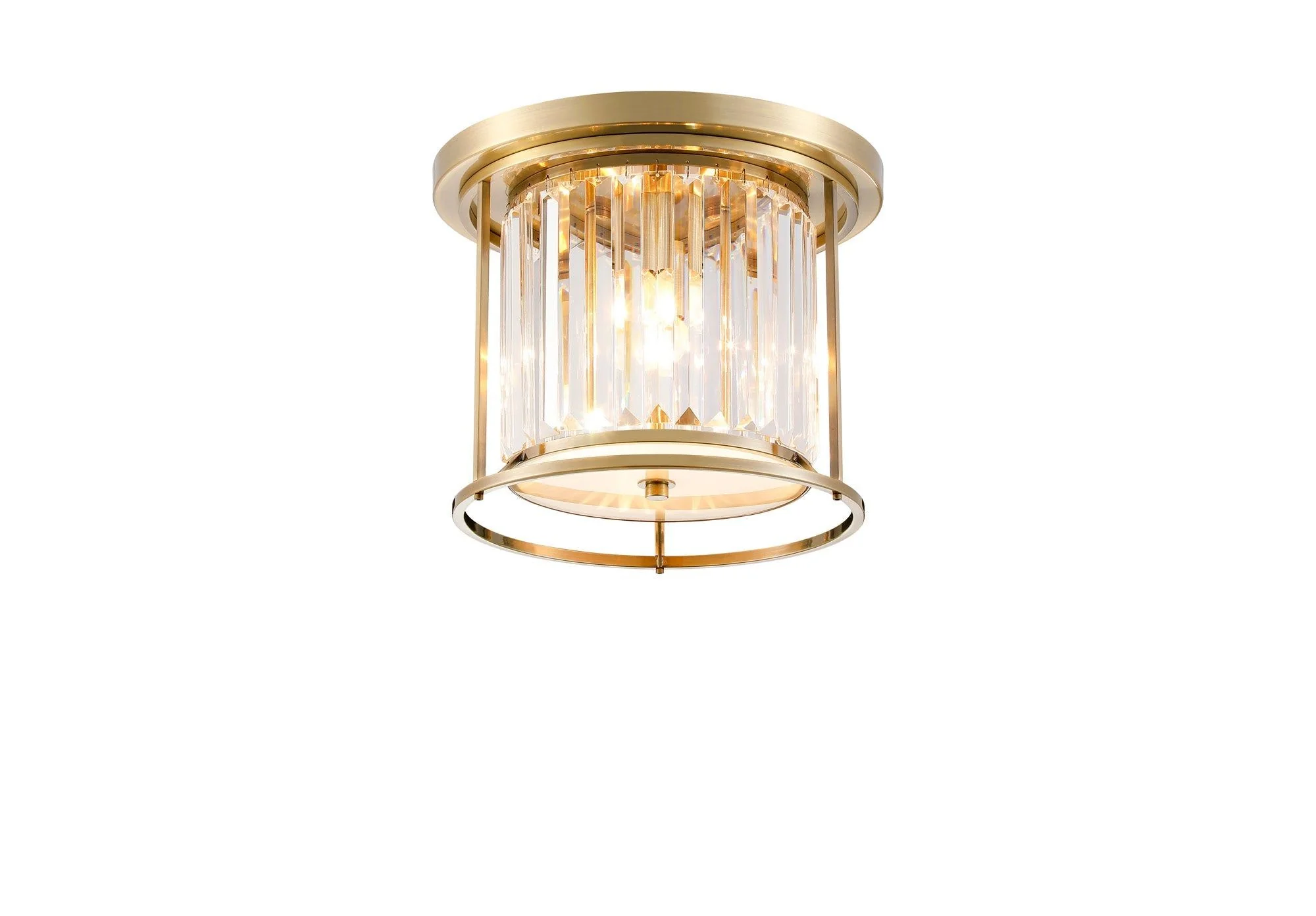 Massa Flush Ceiling Light, 3/4/6Lt x E27 - Satin Black & Clear/Antique Brass & Clear/Polished Nickel & Clear IP20 - Image 3