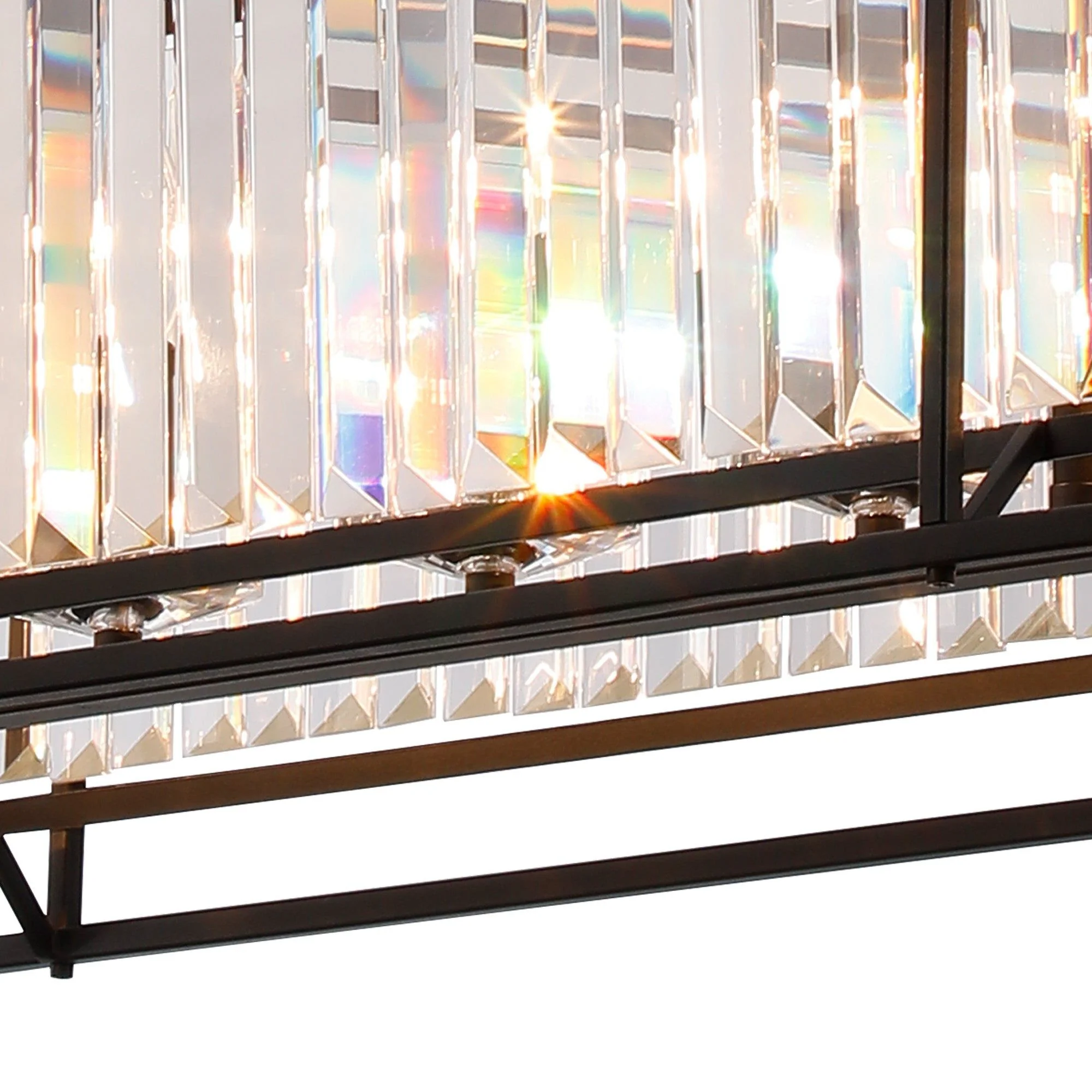 Massa Kitchen Table/Island Ceiling Light, 7Lt x E14 - Satin Black & Clear/Antique Brass & Clear/Polished Nickel & Clear IP20 - Image 2
