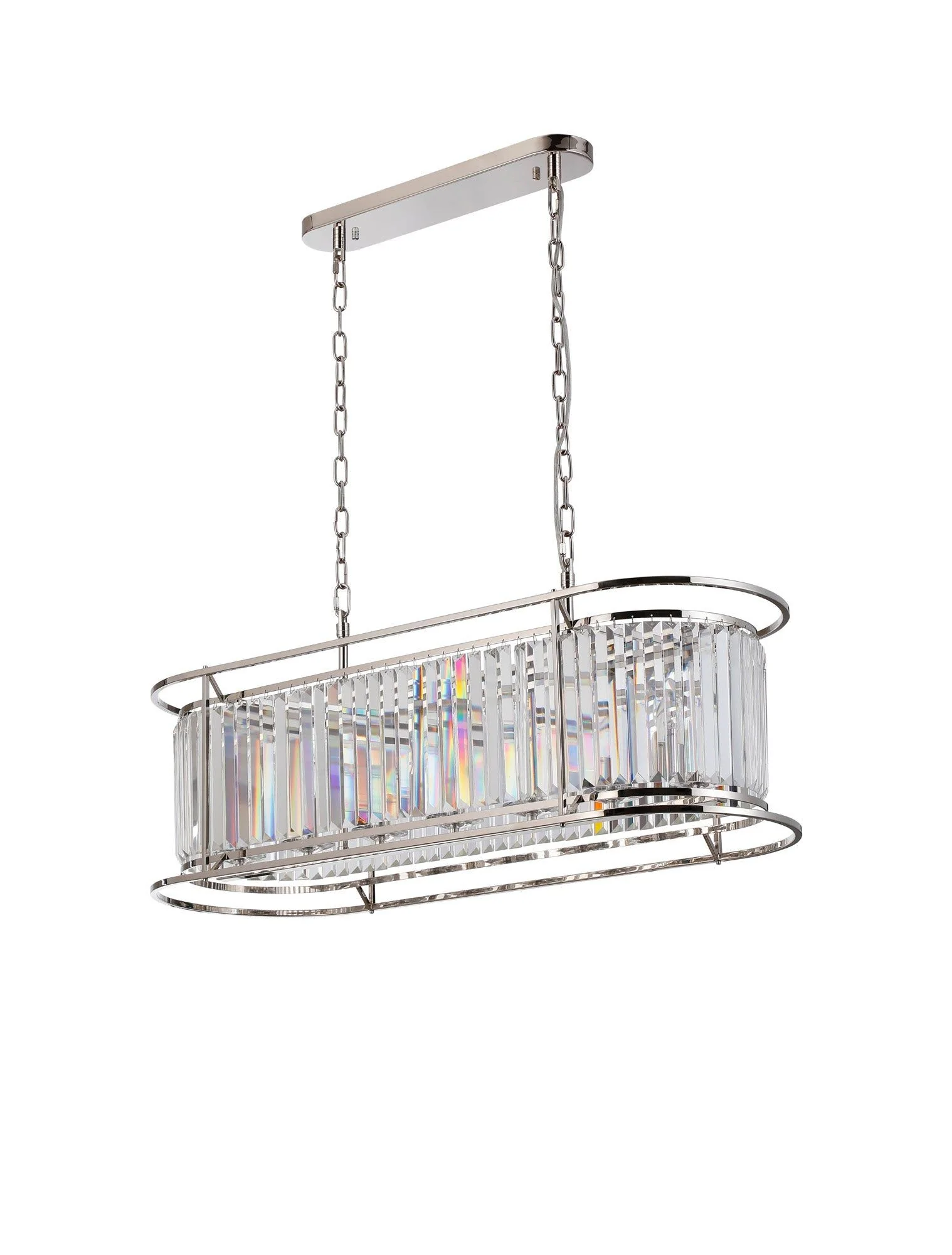Massa Kitchen Table/Island Ceiling Light, 7Lt x E14 - Satin Black & Clear/Antique Brass & Clear/Polished Nickel & Clear IP20 - Image 3