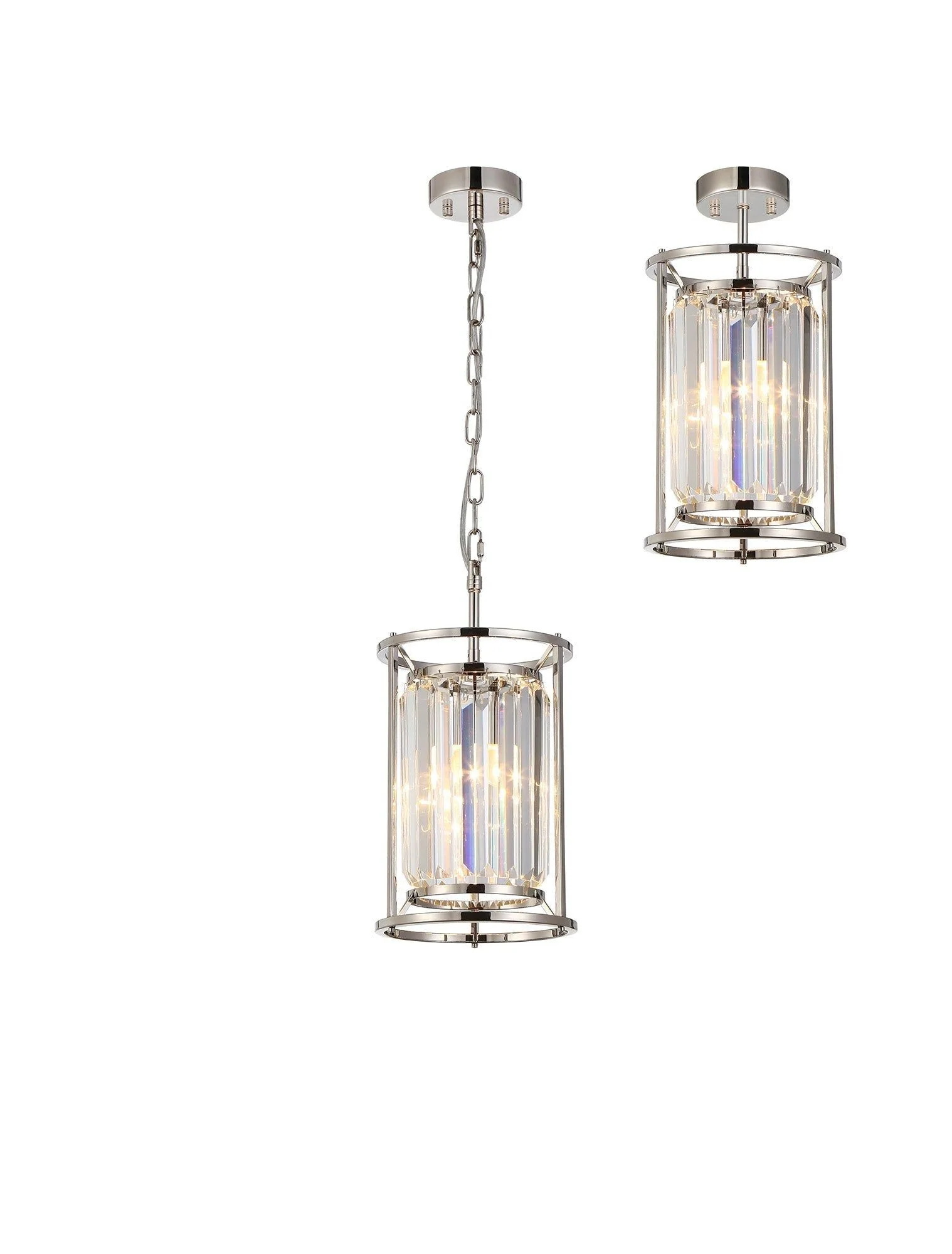 Massa Semi Flush Ceiling Light, 1Lt x E27 - Satin Black & Clear/Antique Brass & Clear/Polished Nickel & Clear IP20 - Image 4