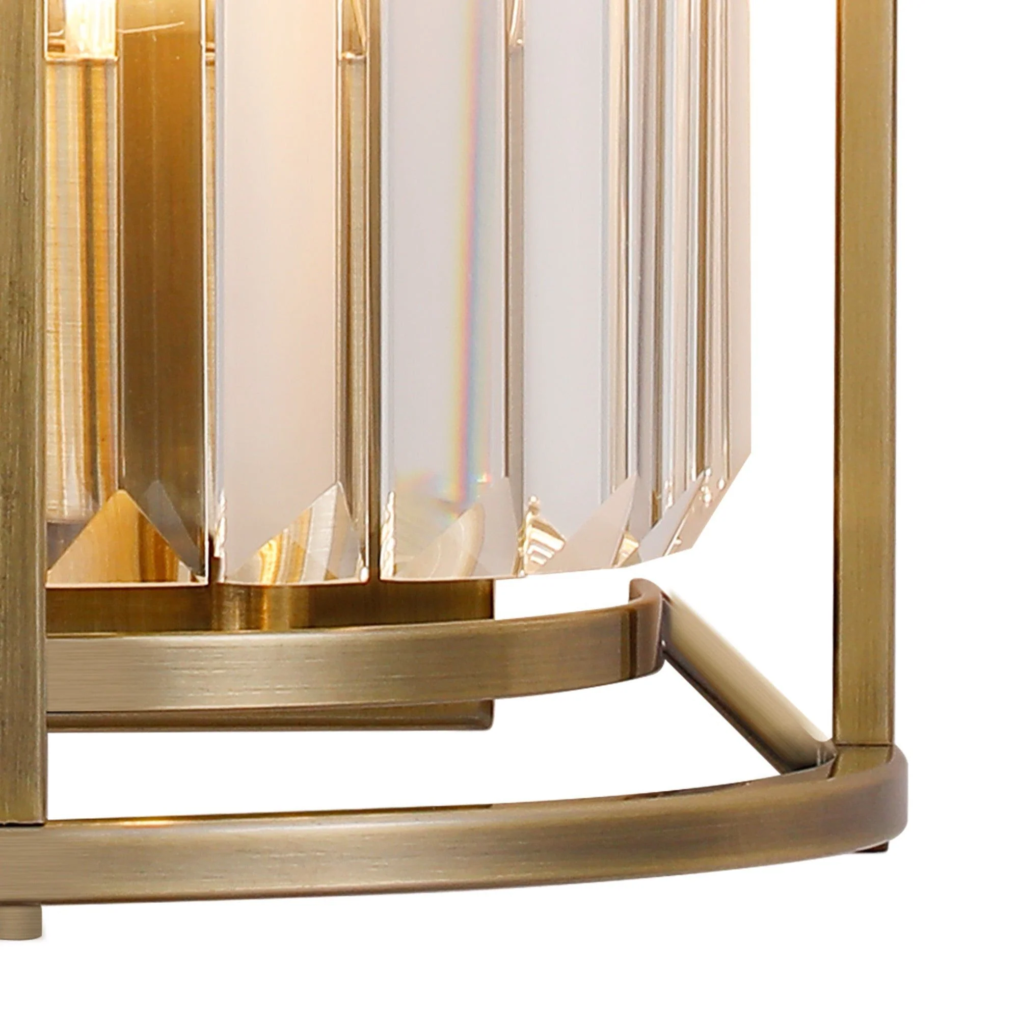 Massa Wall Light, 2Lt x E14 - Satin Black & Clear/Antique Brass & Clear/Polished Nickel & Clear IP20 - Image 4