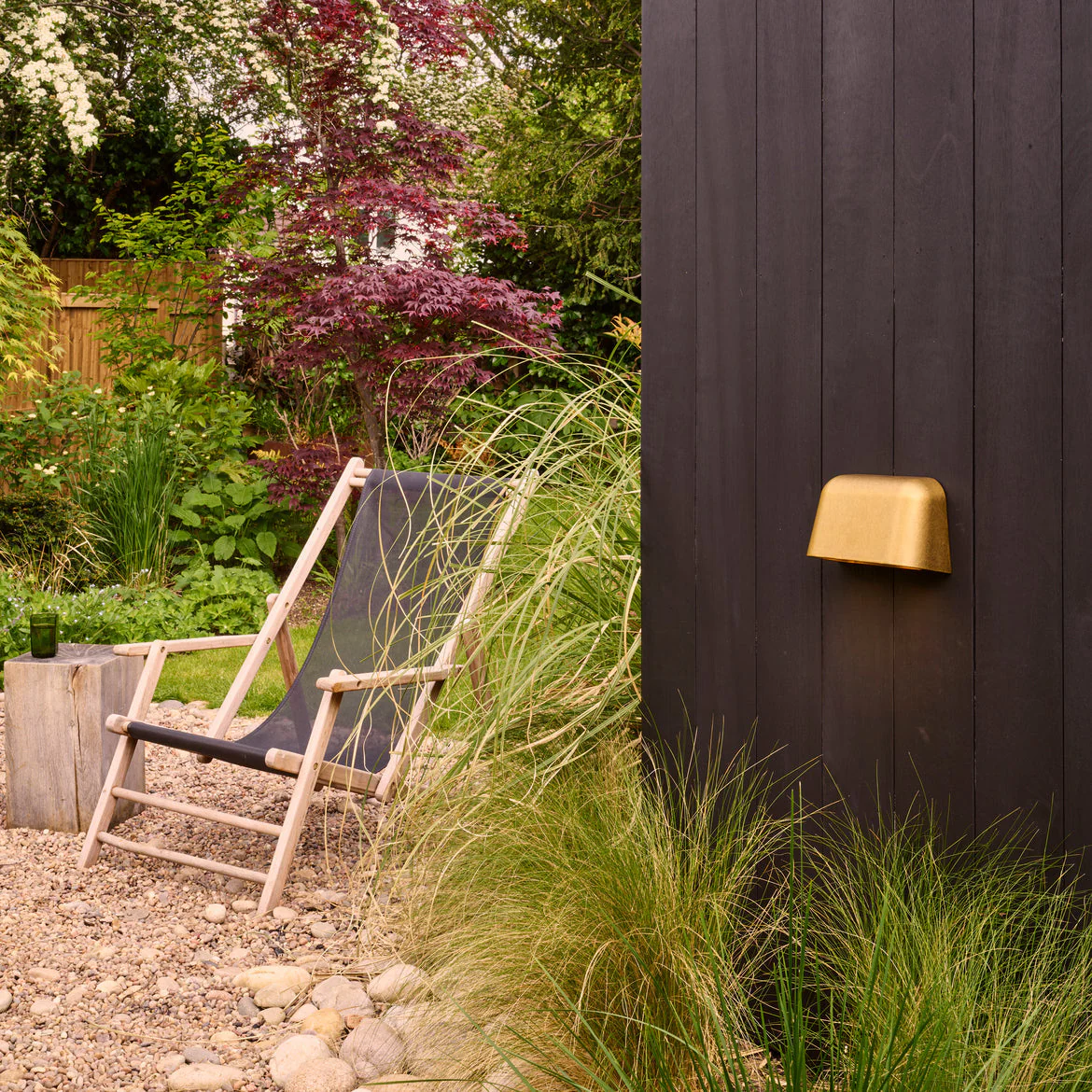 Mast Twin Outdoor LED Wall Light IP44 - Brass/ Black - Image 4