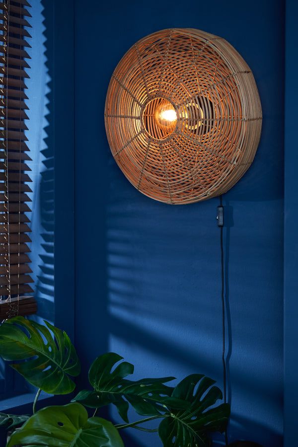 Mataka Medium & Large Wall Lamp - Rattan Finish - Image 2