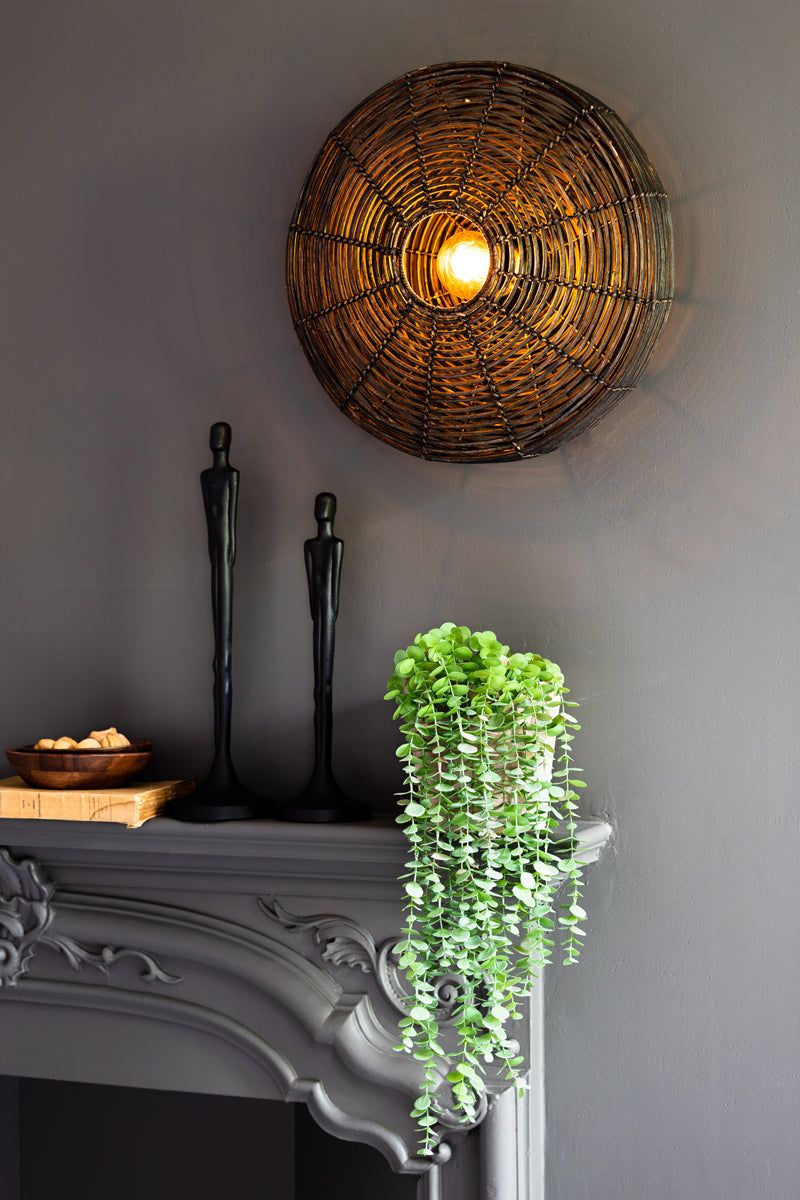 Mataka Medium & Large Wall Lamp - Rattan Finish - Image 6