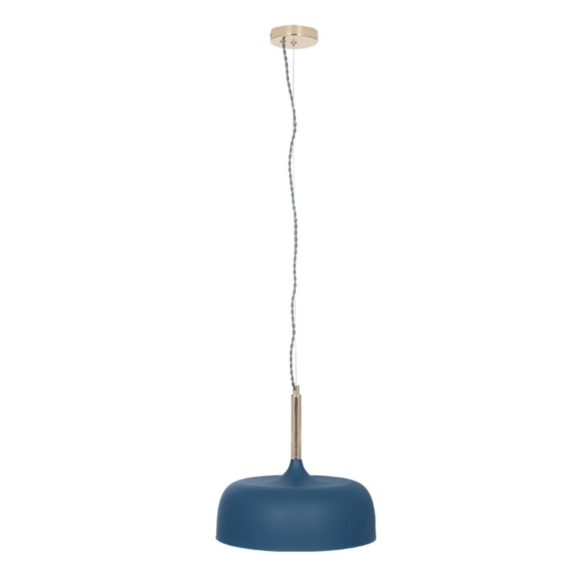 Matt Indigo Domed Metal Pendant - Image 2