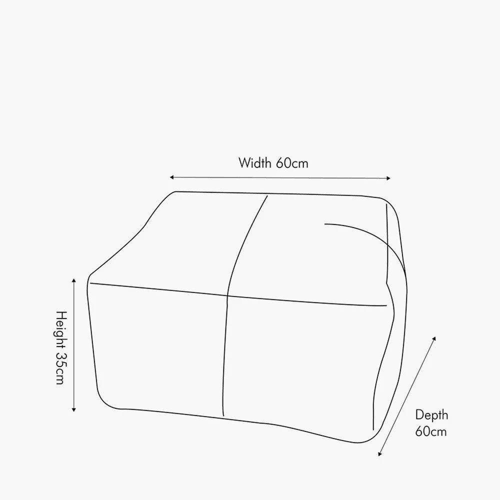 Matteo Natural Tan Leather Square Pouffe - Image 3
