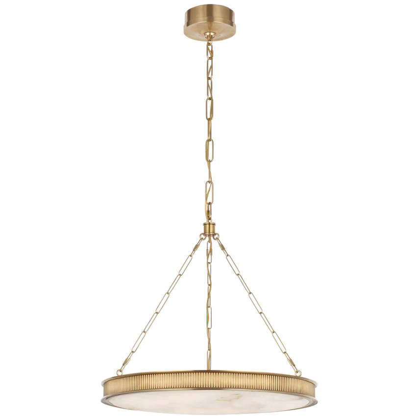 Matthew 24"/30"/40" Alabaster Chandelier- Soft Brass/ Bronze Finishes
