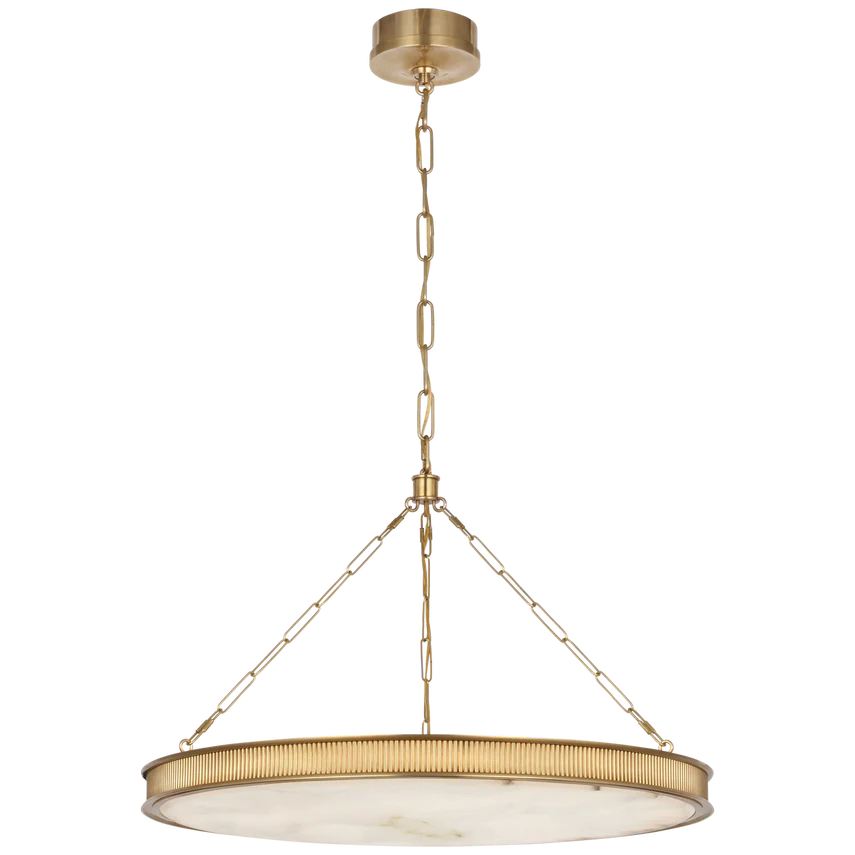Matthew 24"/30"/40" Alabaster Chandelier- Soft Brass/ Bronze Finishes - Image 2
