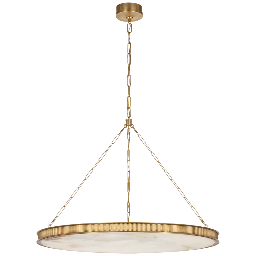 Matthew 24"/30"/40" Alabaster Chandelier- Soft Brass/ Bronze Finishes - Image 3