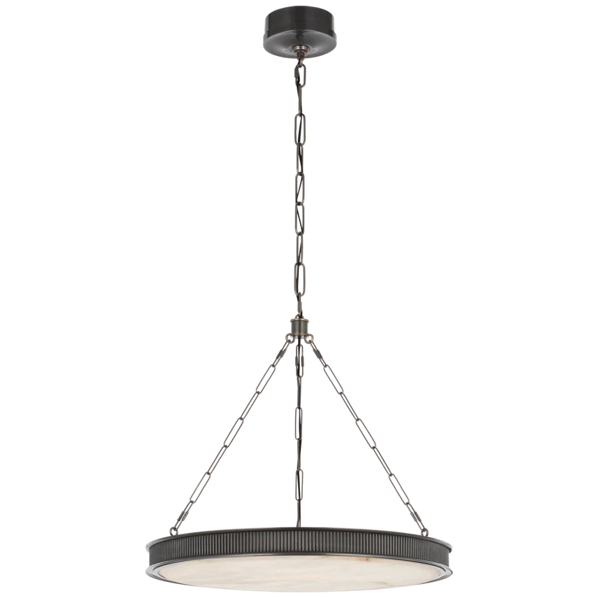 Matthew 24"/30"/40" Alabaster Chandelier- Soft Brass/ Bronze Finishes - Image 4