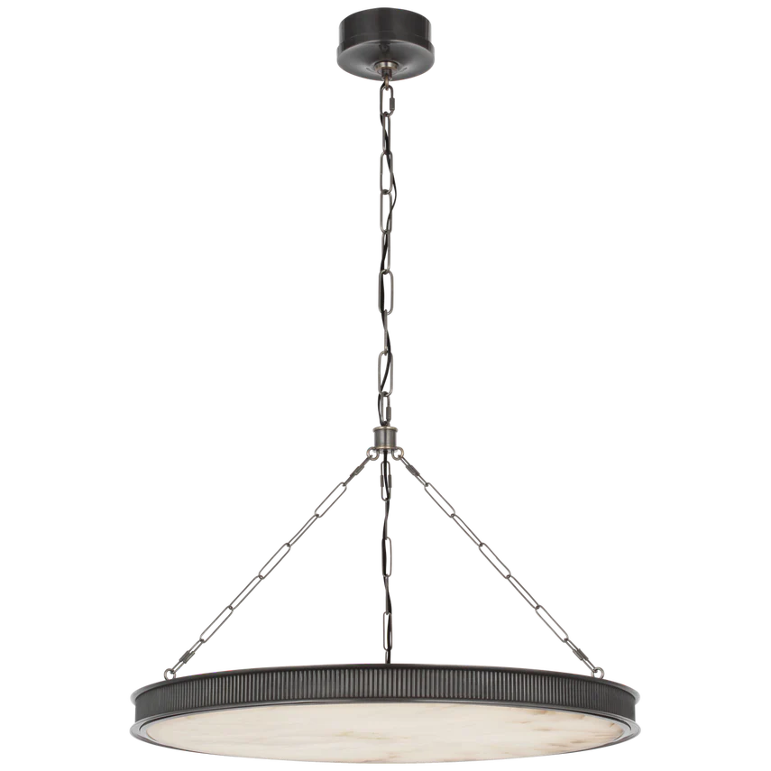 Matthew 24"/30"/40" Alabaster Chandelier- Soft Brass/ Bronze Finishes - Image 5