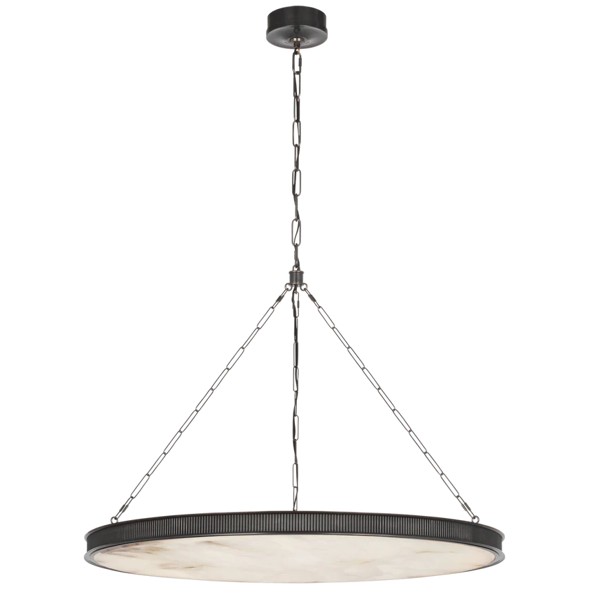 Matthew 24"/30"/40" Alabaster Chandelier- Soft Brass/ Bronze Finishes - Image 6