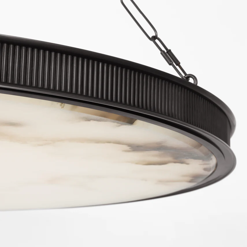 Matthew 24"/30"/40" Alabaster Chandelier- Soft Brass/ Bronze Finishes - Image 7