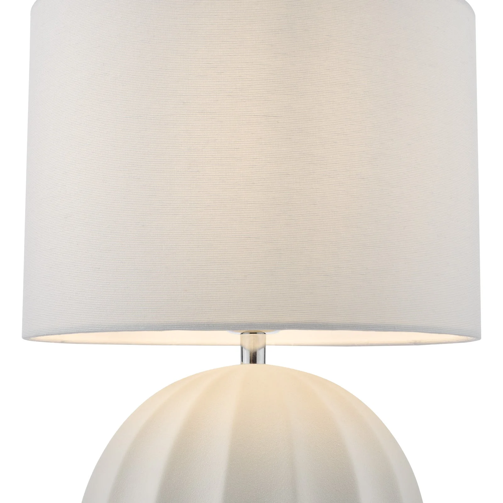 Mavis Ceramic Table Lamp Cream With Shade E27 - Image 3