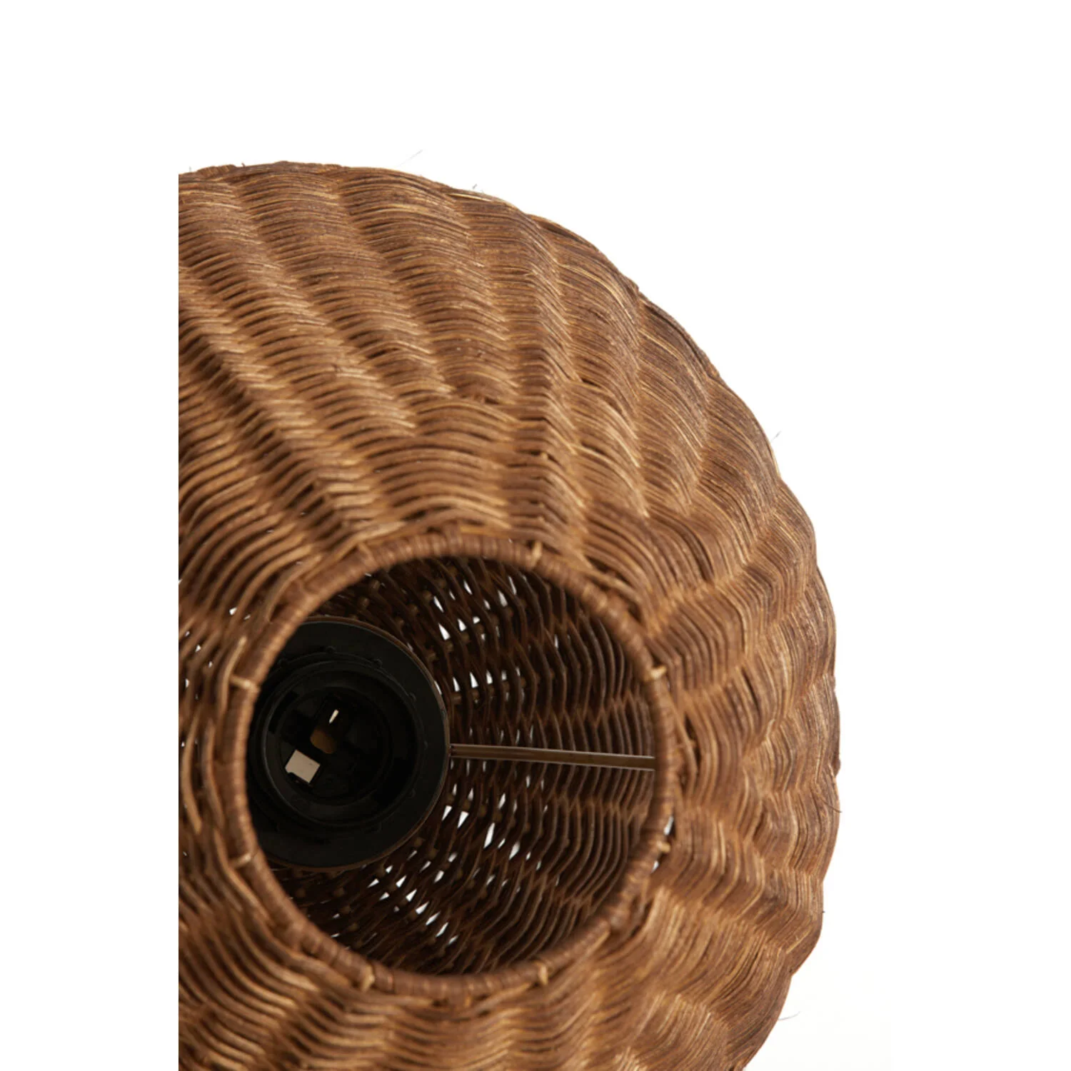 Mavon Rattan Table Lamp - dark brown Finish - Image 7