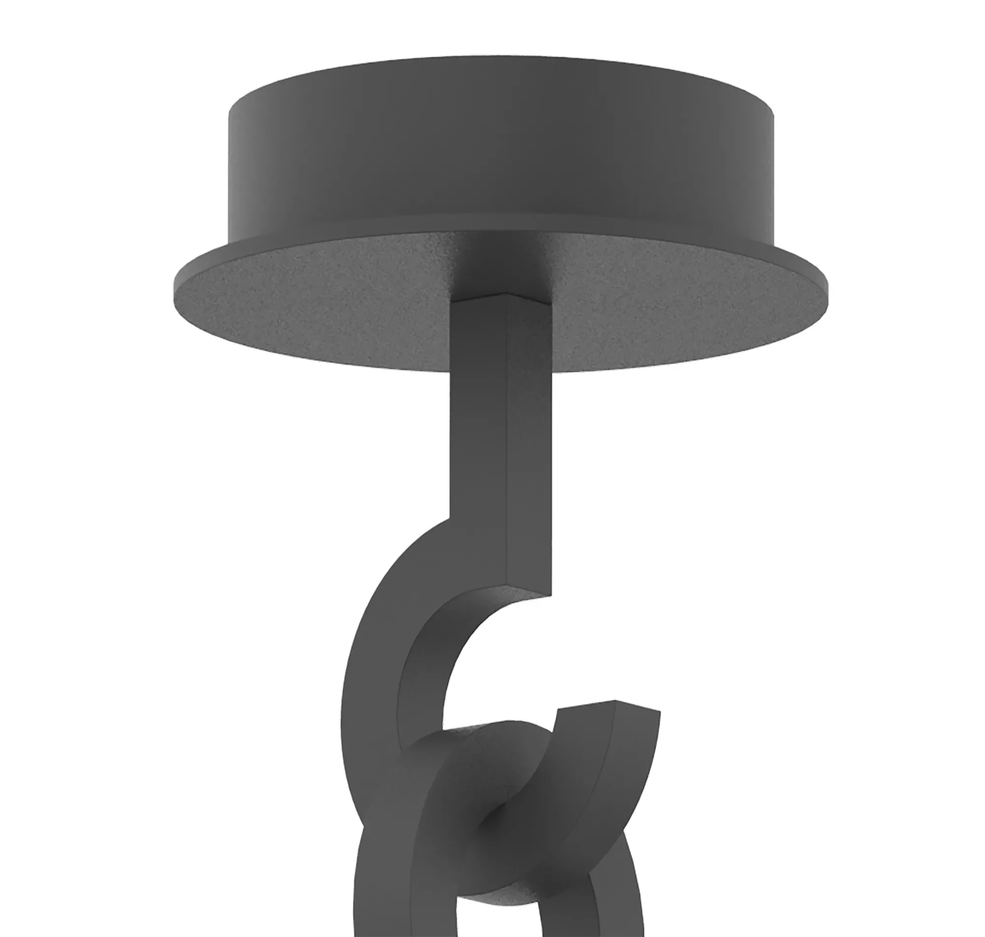 Maya Flush Ceiling Light IP54- Anthracite - Image 4