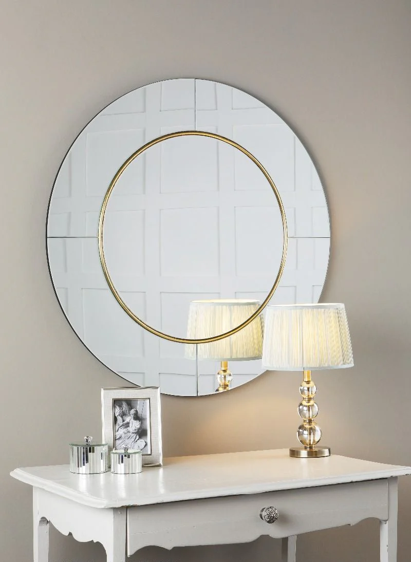Maya Round Mirror - Mottled Gold - Image 2