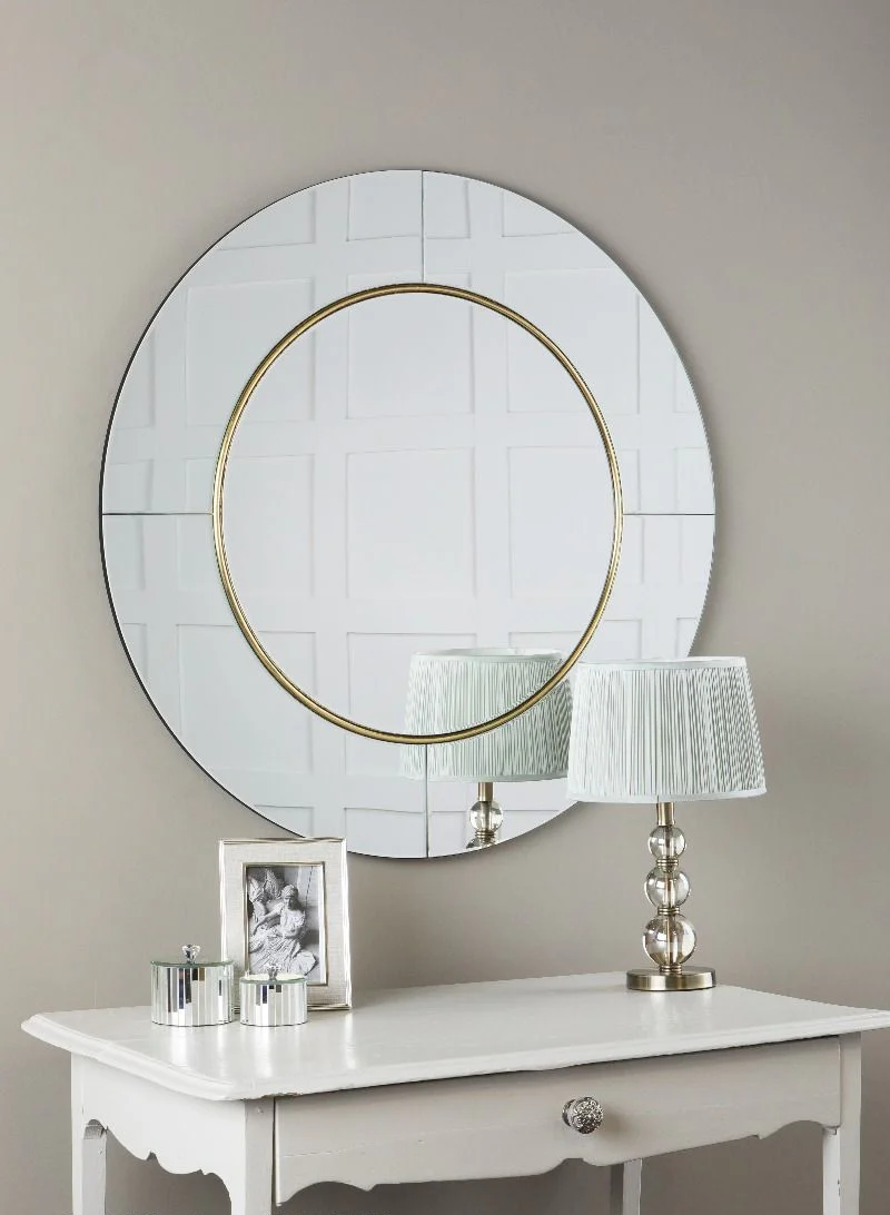 Maya Round Mirror - Mottled Gold - Image 3