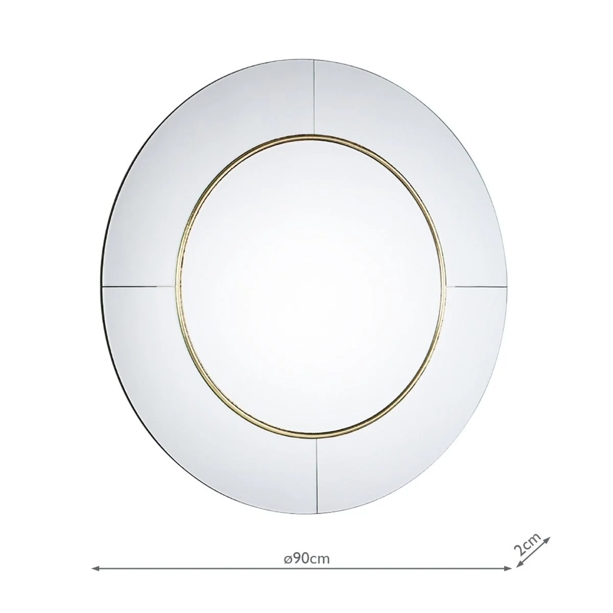 Maya Round Mirror - Mottled Gold - Image 4