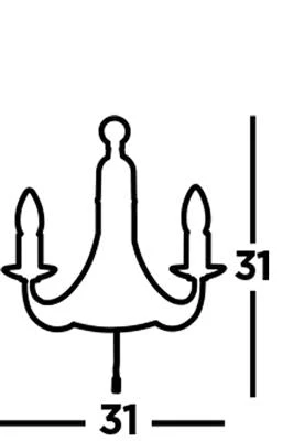 Mayfair 2 Lt Wall Light - Antique Brass - Image 3