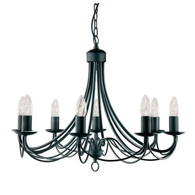 Mayfair 3/5/8 Lt Pendant - Satin Silver/Black Iron/Antique Brass Finish - Image 3