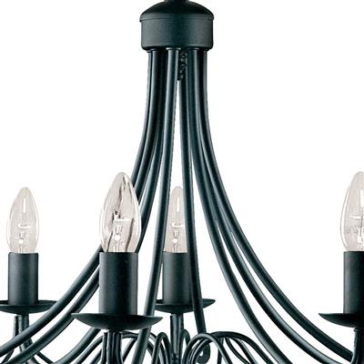 Mayfair 3/5/8 Lt Pendant - Satin Silver/Black Iron/Antique Brass Finish - Image 4