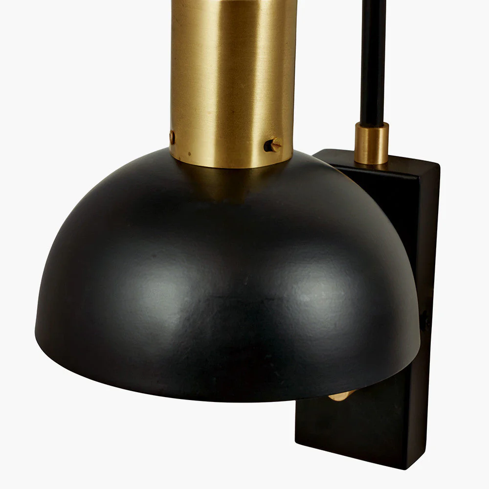 Mayfair Matt Black Domed Task Wall Light ES/E27 Golf Ball/12W CFL - Image 5