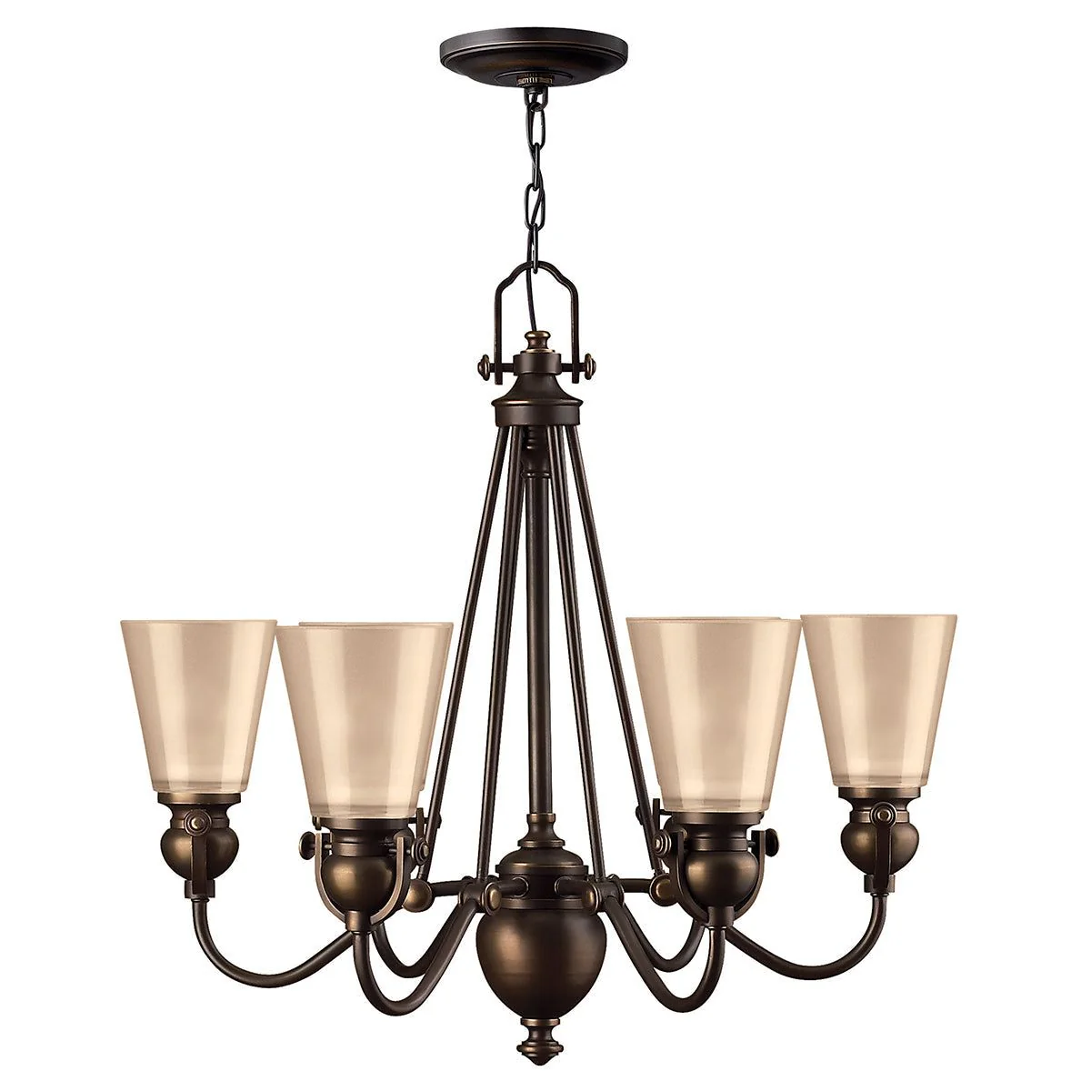 Mayflower 3/6Lt Centre Ceiling Light - Olde Bronze Finish - Image 4