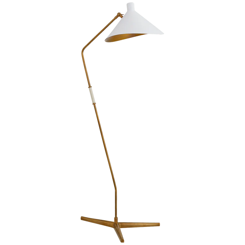 Mayotte Offset Floor Lamp - Black/White - Image 2