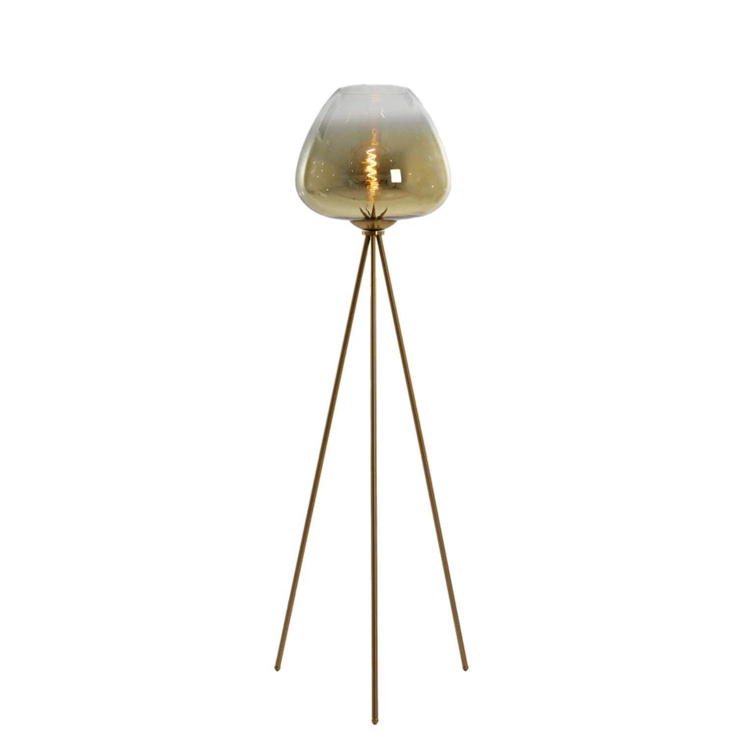 Mayson Floor Lamp Tripod - Smoked/Gold Glass - Image 9