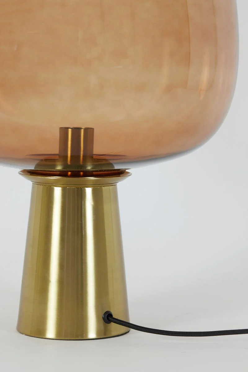 Maysony Table Lamp - Brown Glass & Bronze Finish - Image 4