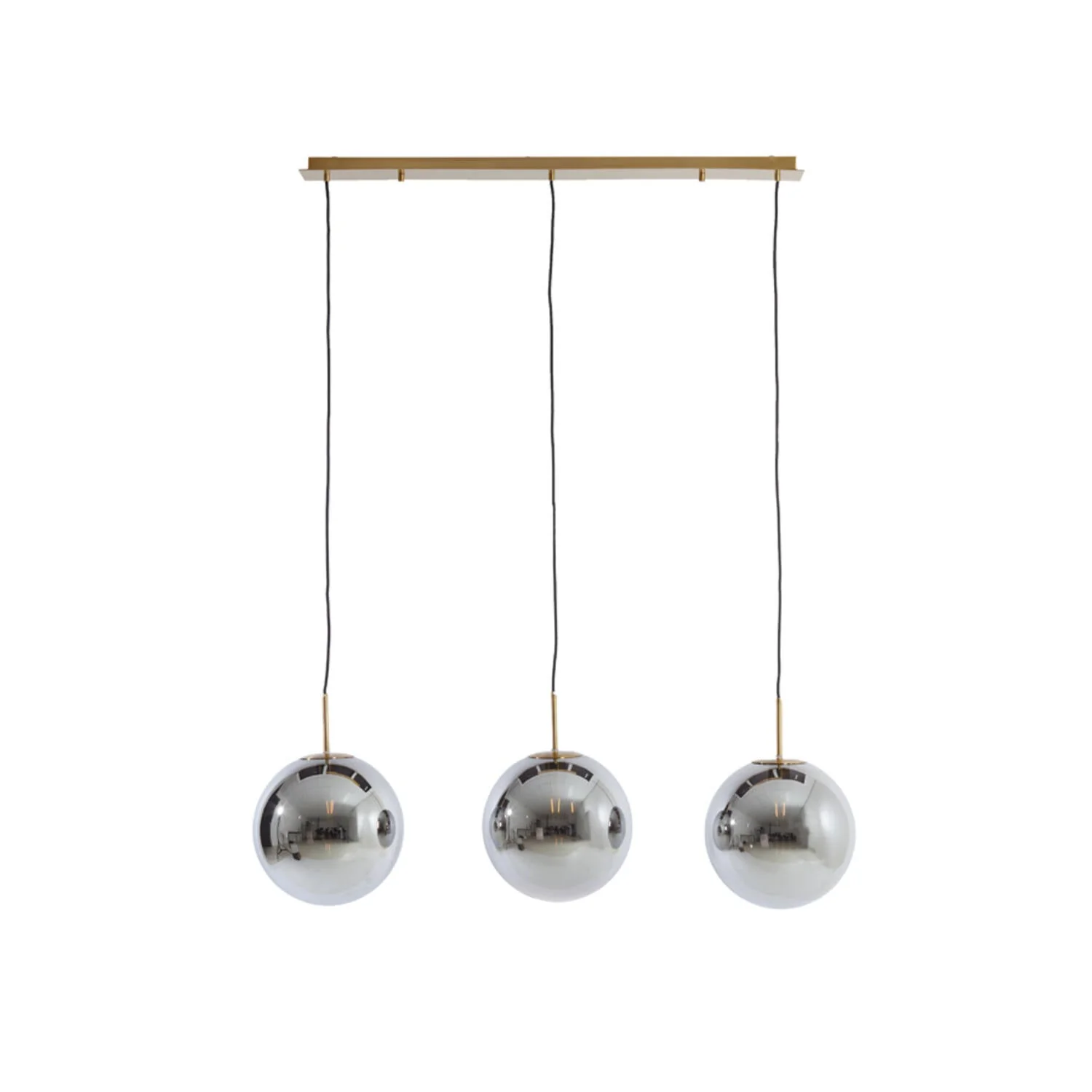Medina 3Lt Island Pendant - Gold & Amber/Smoked Glass - Image 4