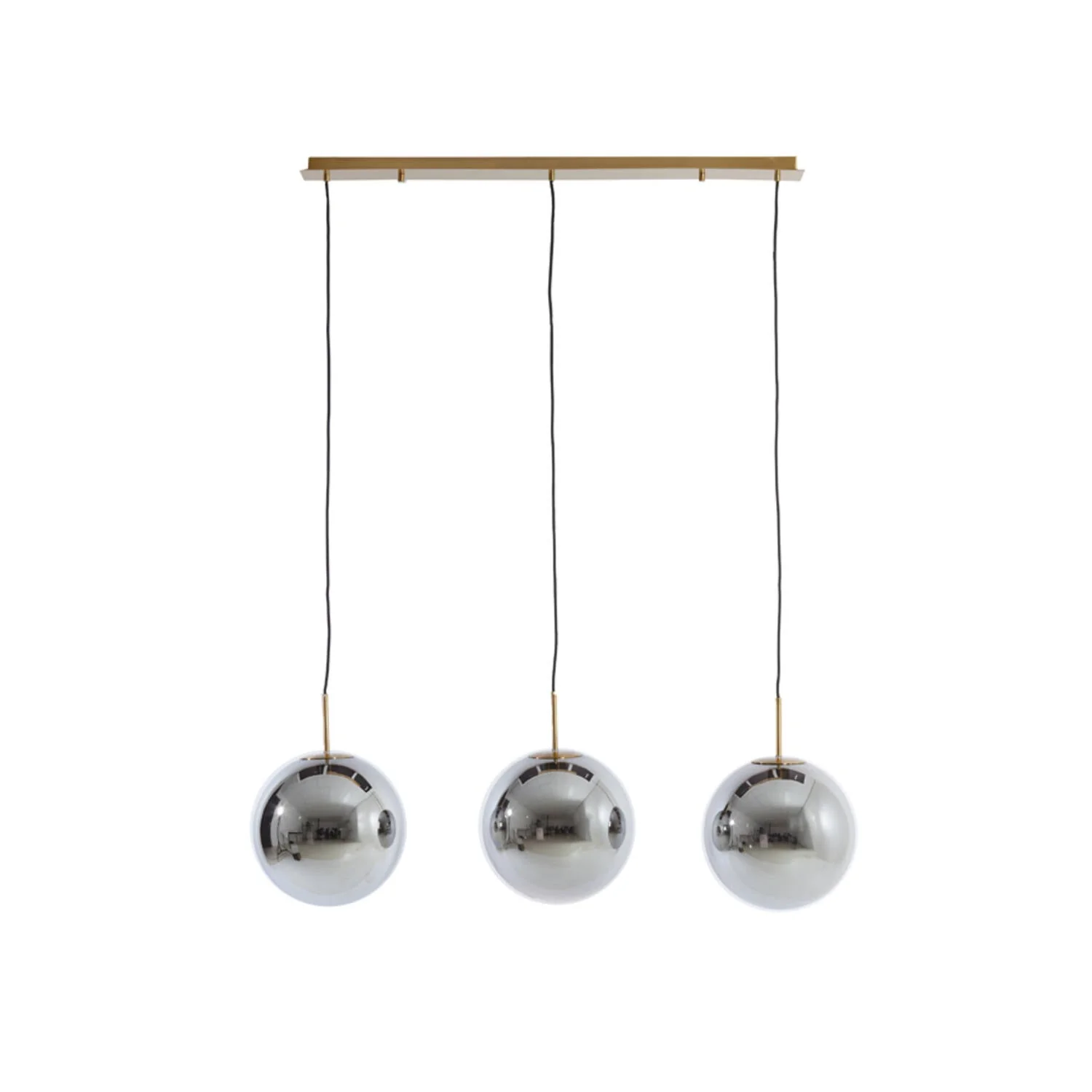 Medina 3Lt Island Pendant - Gold & Amber/Smoked Glass - Image 5