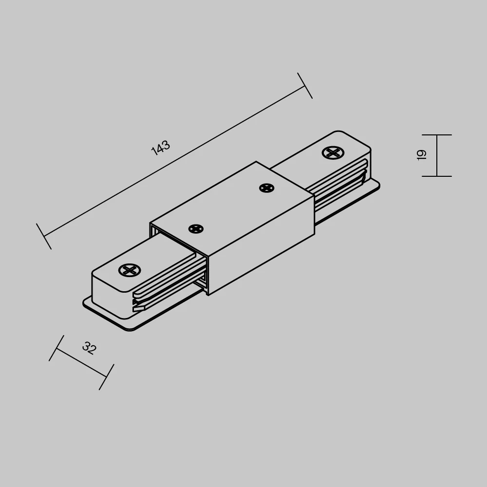 Medium power connector Unity Components for surface-mounted track system - Image 12