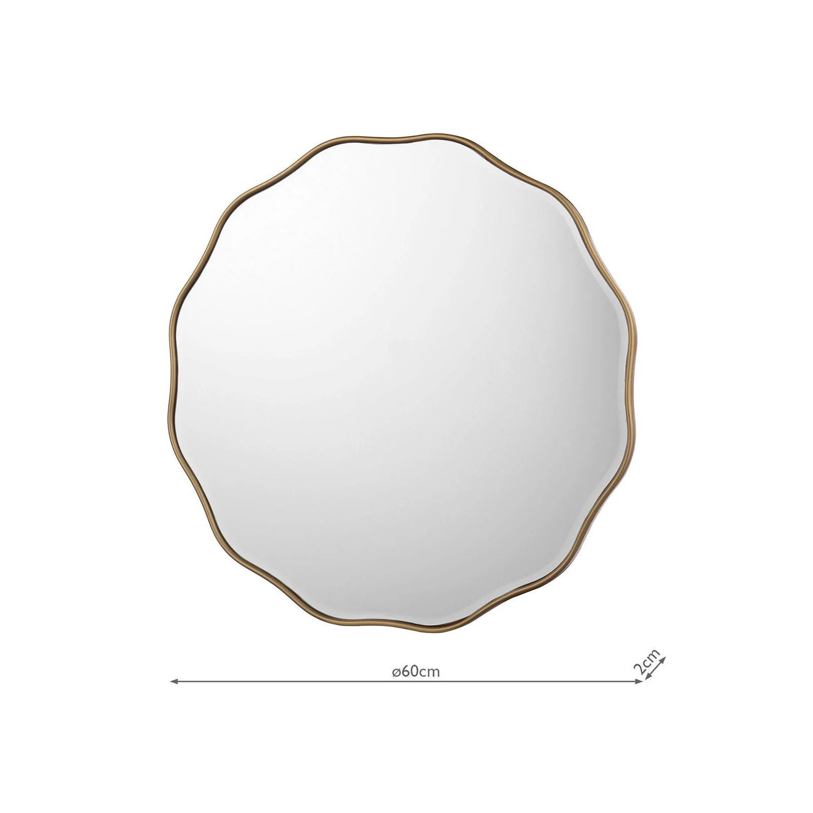 Medora Mirror - Matte Gold - Oval and Round - Image 6