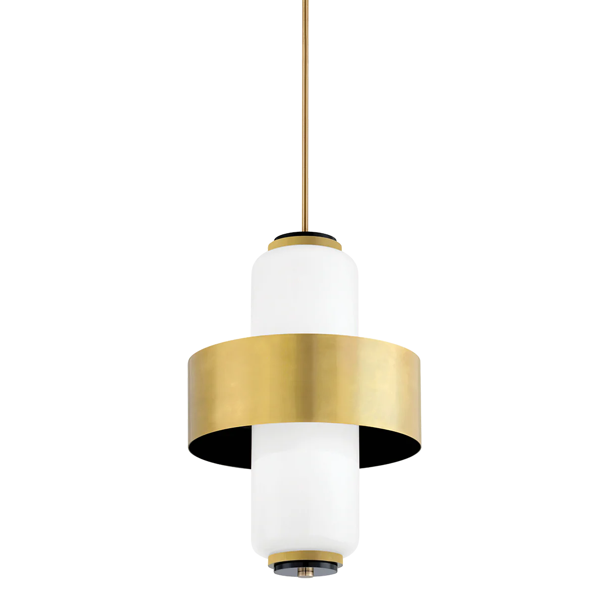 Melrose 4/6Lt Pendant - Brass & Opal - Image 2
