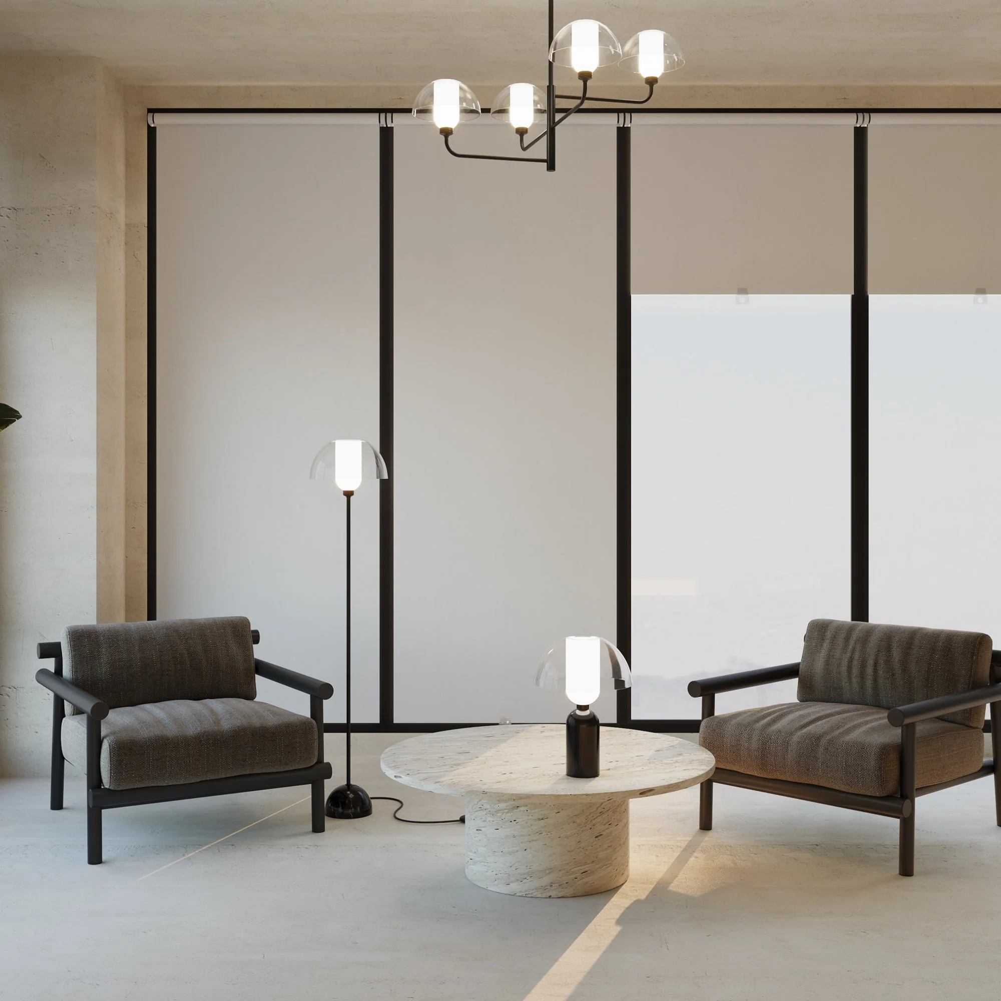 Memory Floor lamp E14 - Black & Transparent Finish - Image 3