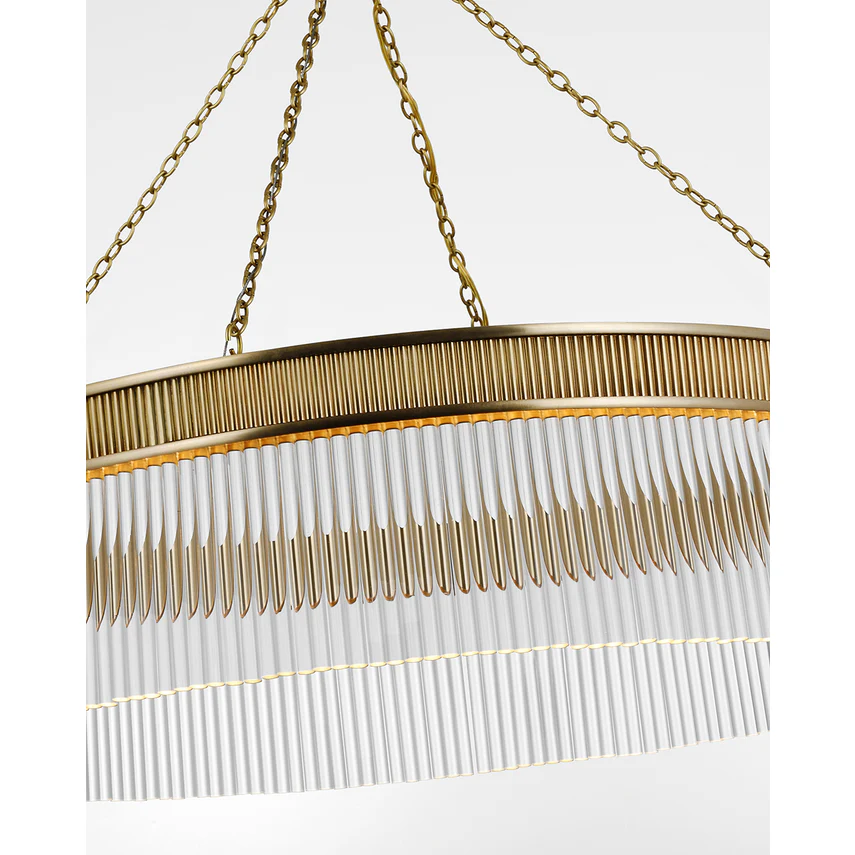 Menil Small/ Large Chandelier - Bronze/ Soft Brass Finish - Image 5