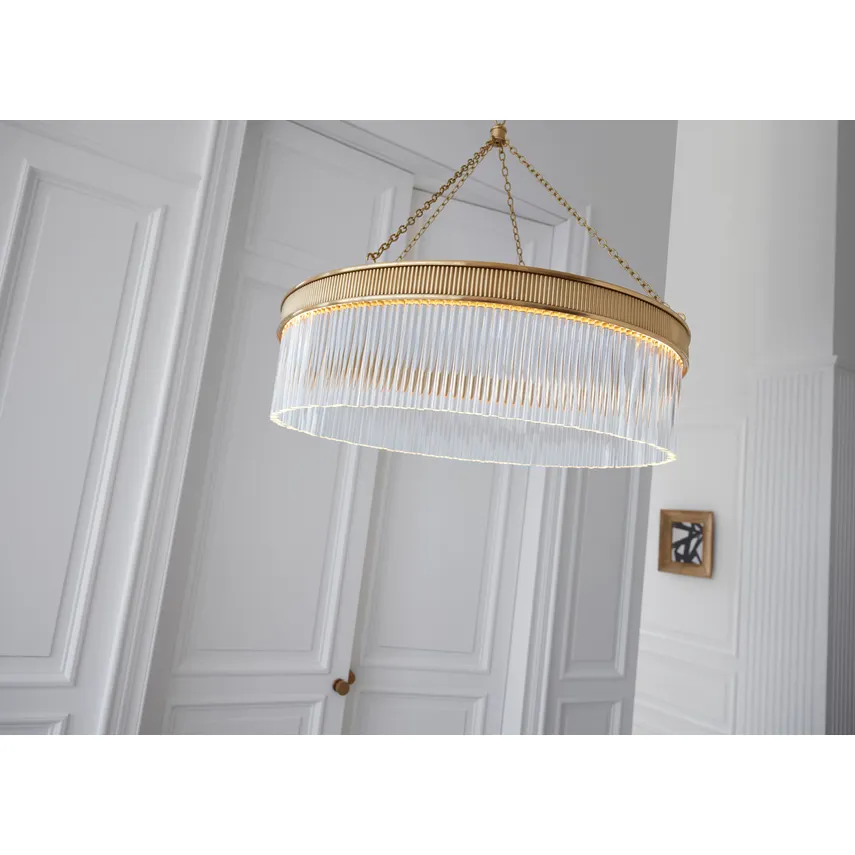 Menil Small/ Large Chandelier - Bronze/ Soft Brass Finish - Image 6