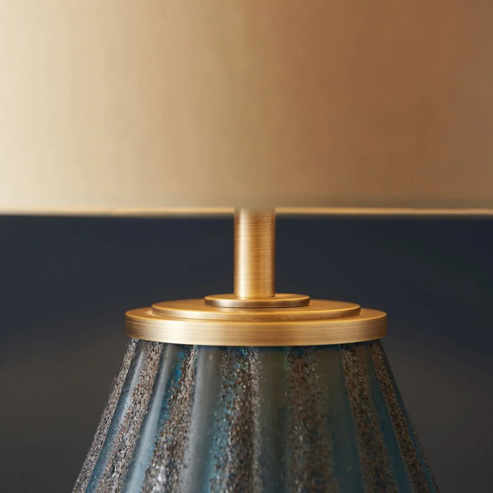 Mercier Table Lamp with Gold Satin Shade - Image 3