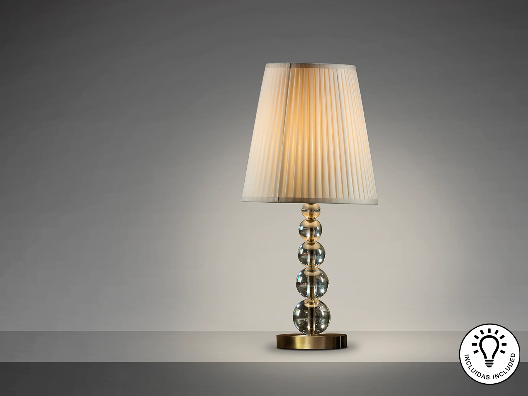 Mercury Small/Large  Table Lamp- Champagne Finish - Image 5