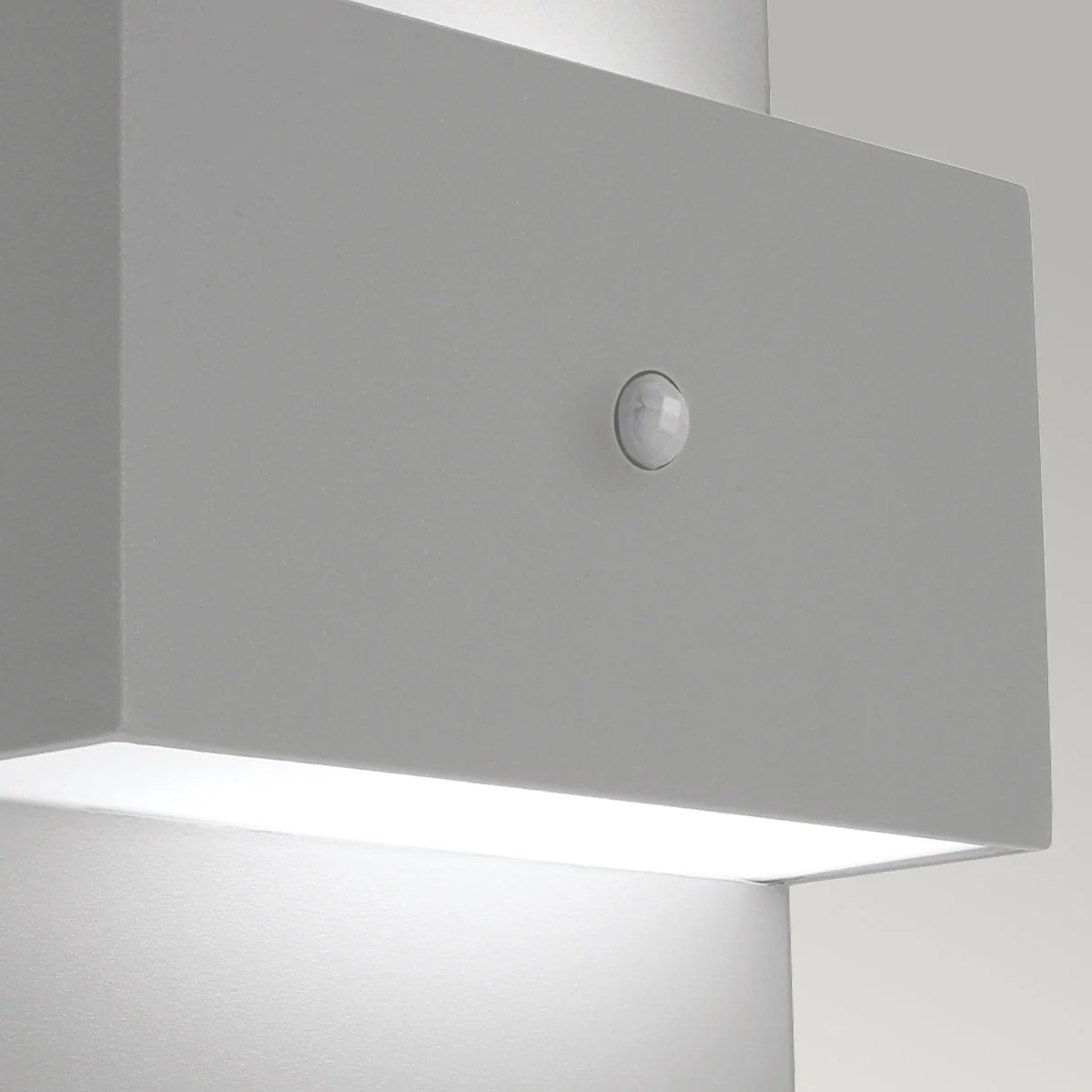 Geneve 1 Light Wall Light with PIR/ Without PIR - Aluminium/Graphite Finish - Image 3