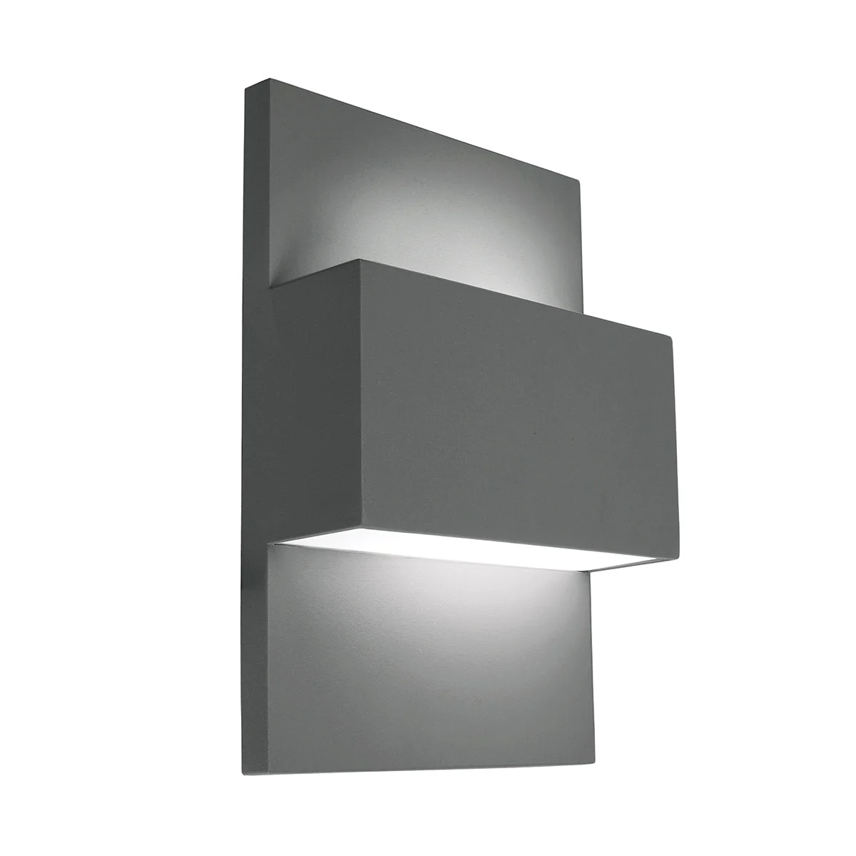 Geneve 1 Light Wall Light with PIR/ Without PIR - Aluminium/Graphite Finish - Image 4