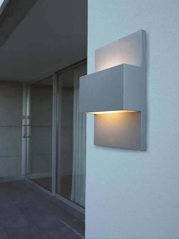 Geneve 1 Light Wall Light with PIR/ Without PIR - Aluminium/Graphite Finish - Image 6