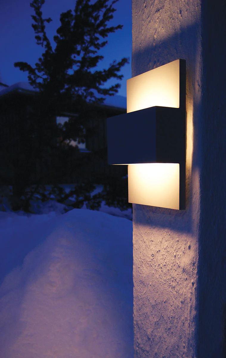 Geneve 1 Light Wall Light with PIR/ Without PIR - Aluminium/Graphite Finish - Image 7