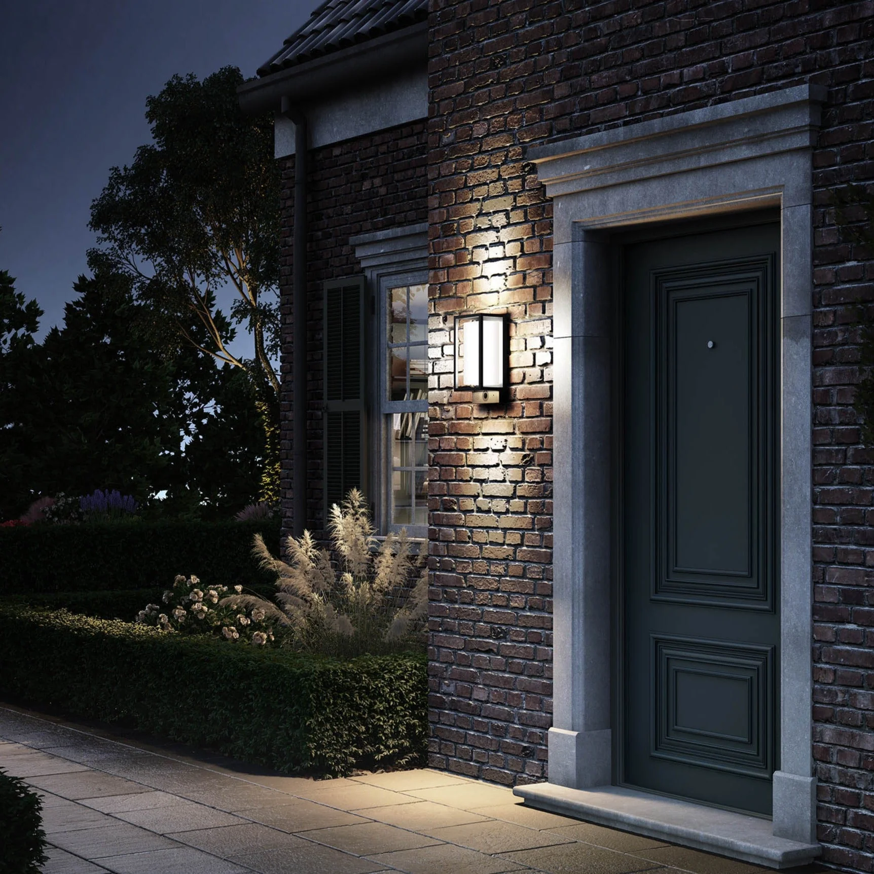 Meribel Solar/Sensor Wall Lamp, 2.2W LED, 3000K, 188lm, IP54, Graphite, 3yrs Warranty - Image 7
