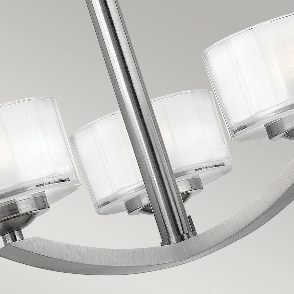 Meridian 3L Semi Flush Ceiling Light –  Brushed Nickel Finish - Image 2