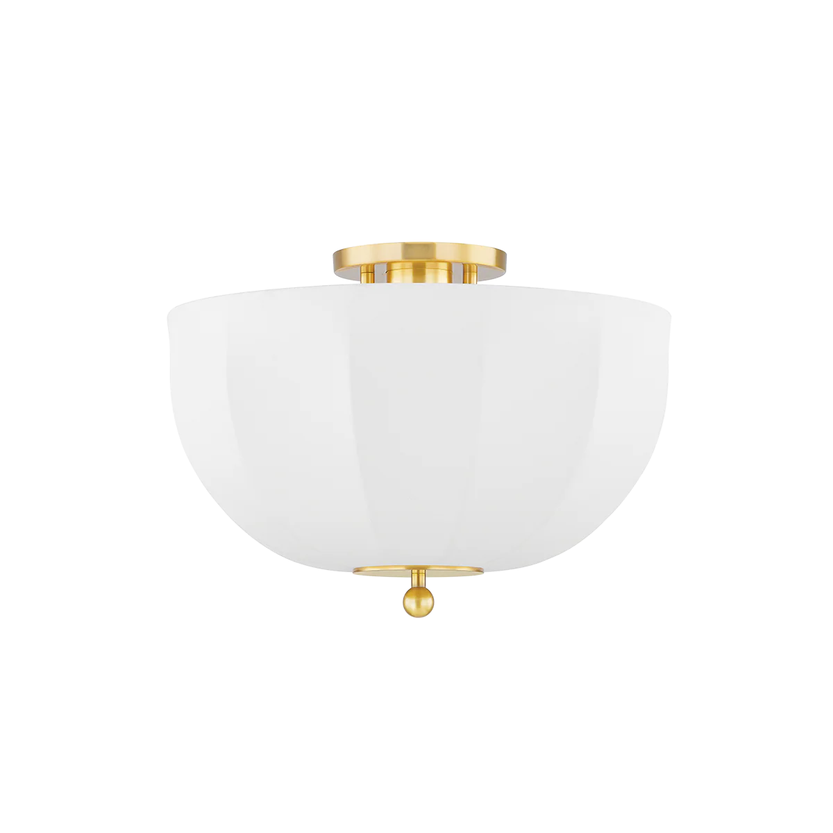 Meshelle 1Lt Flush Mount - Brass