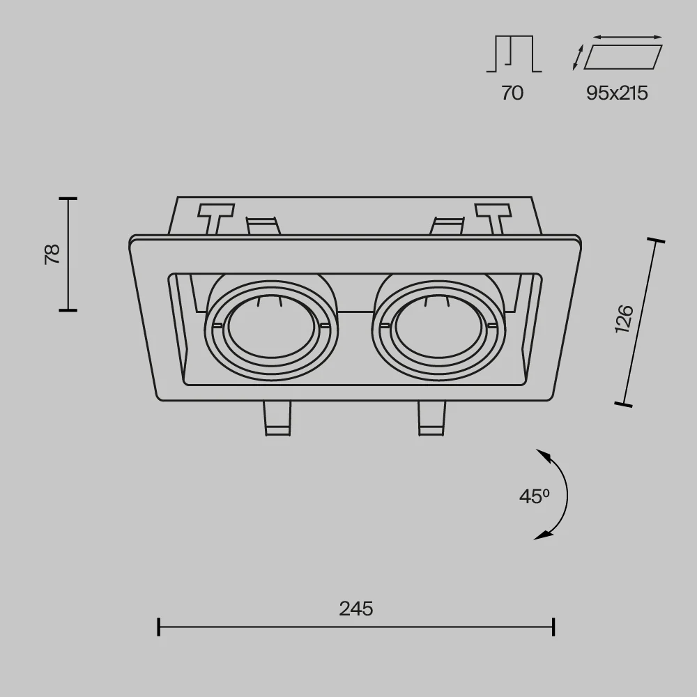 Metal Modern GU10 Recessed Downlight- Black/ White Finishes - Image 7